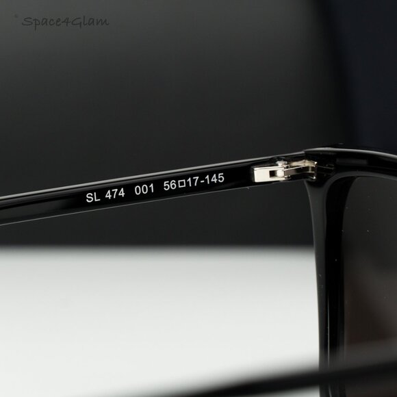 Saint Laurent Men Sunglasses Black Square SL474 001 BRAND NEW - Picture 6 of 13